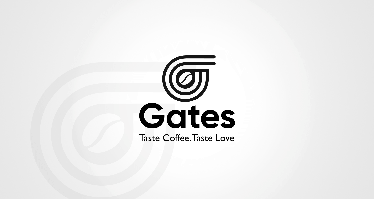 Gates Coffee Logo | Taiff | شعار جيتس للقهوة | خدمة تصميم الشعارات | العلامة التجارية | طيف