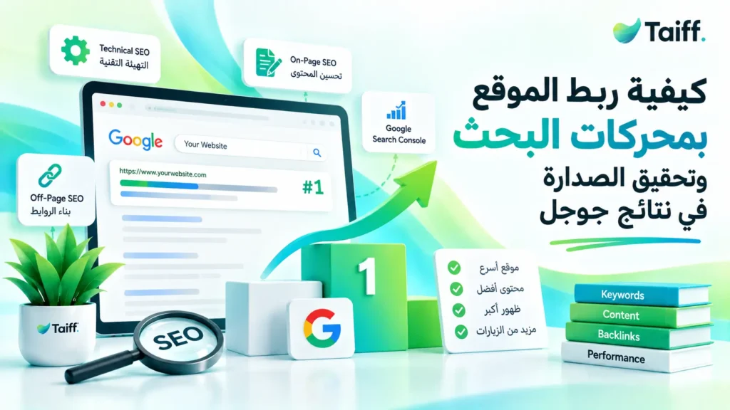 كيفية ربط الموقع بمحركات البحث