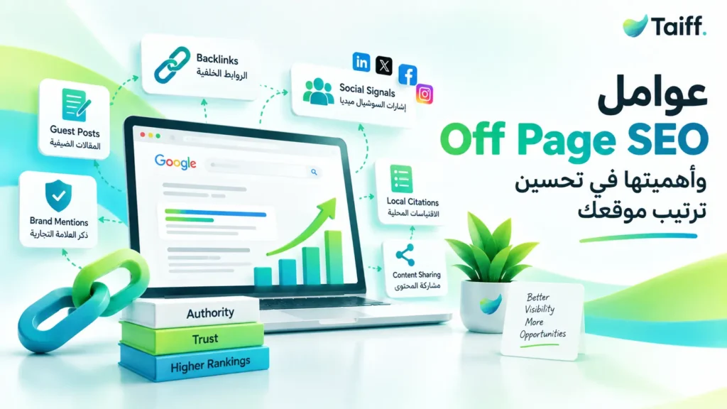 عوامل off page seo وأهميتها في تحسين ترتيب موقعك