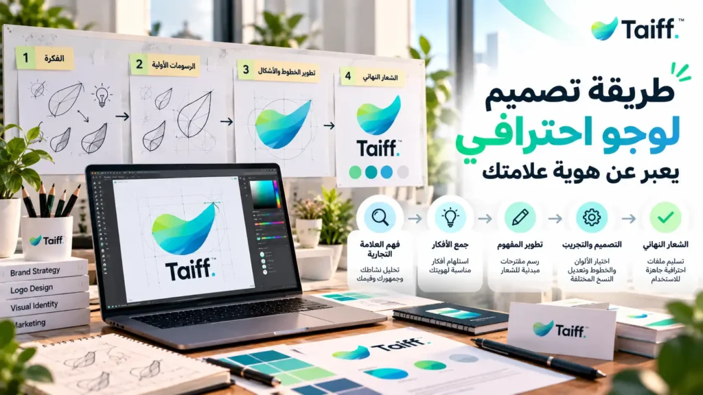 طريقة تصميم لوجو احترافي