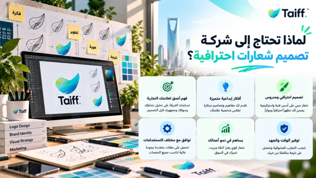 أفضل شركة لتصميم الشعارات لبناء هوية تجارية مميزة 1 لماذا تحتاج إلى شركة تصميم شعارات احترافية؟