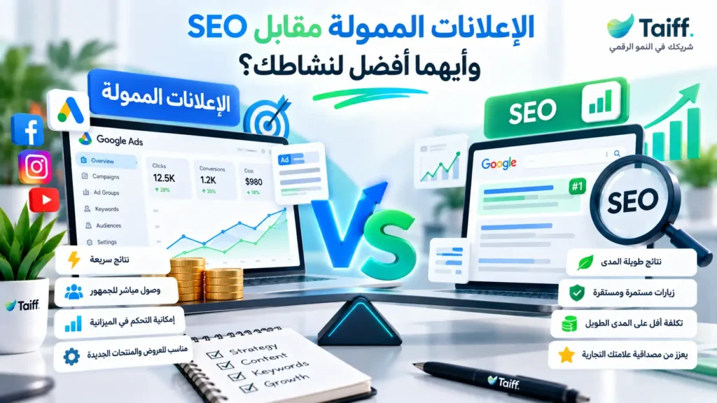 الإعلانات الممولة مقابل SEO